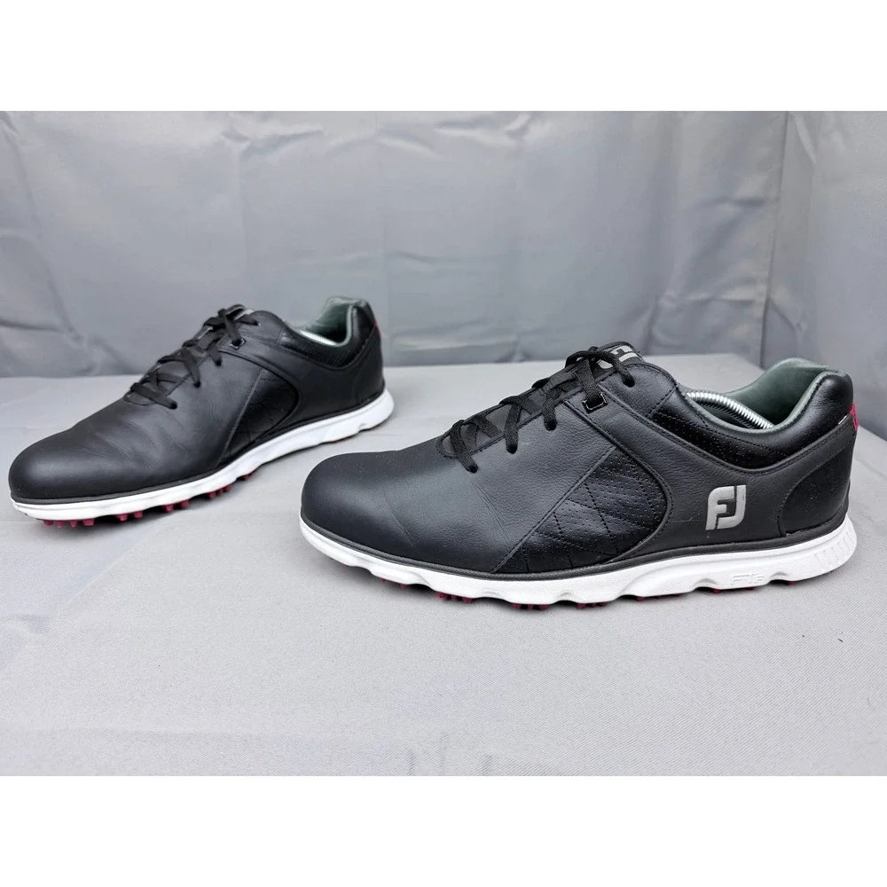 FootJoy Pro SL Men 12 M Black Leather Spikeless Golf Shoes 53594